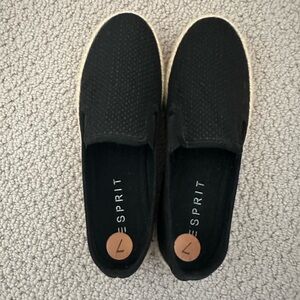 Esprit Black Espadrilles with Tan Detail